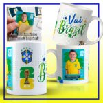 Caneca Personal - Coleção Esportes Caneca Copa + Figurinha